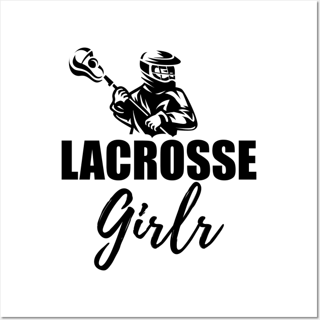 Lacrosse Girl Wall Art by KC Happy Shop